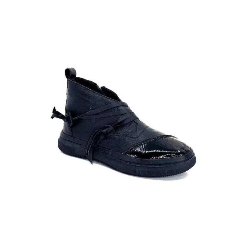 Baskets Ivoire 500-350 Cuir Noir