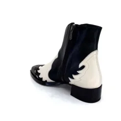 Dansi 5904 Cuir Noir Et Blanc