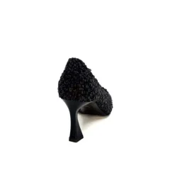 Enzo Di Martino Eli 715 Textile Noir Cuir Vernis Noir