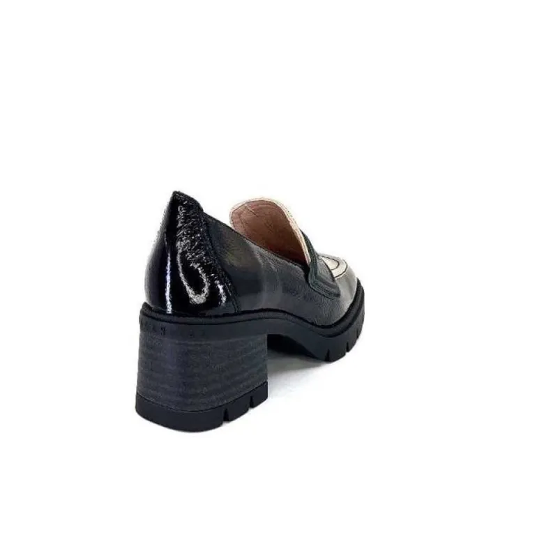 Hispanitas Chi 232965 Everest Cuir Vernis Noir Cuir Vert & Beige