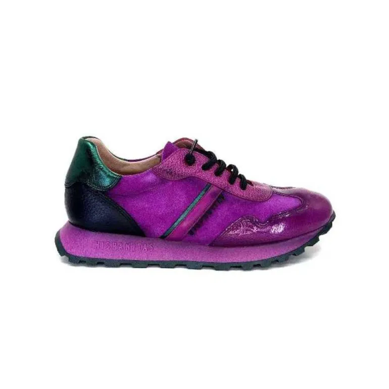 Hispanitas Hi 233073 Loira Cuir Vernis Et Daim Fushia