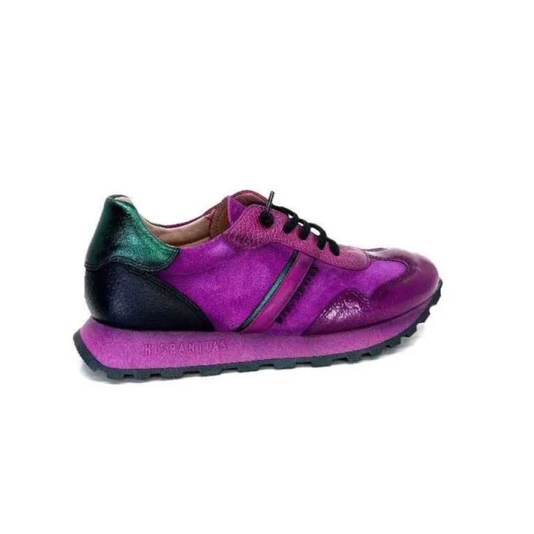 Hispanitas Hi 233073 Loira Cuir Vernis Et Daim Fushia