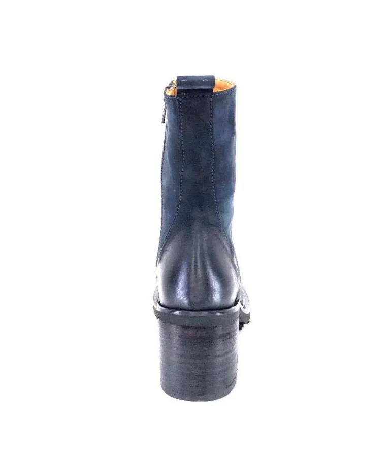 Ivoire 7753 Cuir Daim Bleu Marine