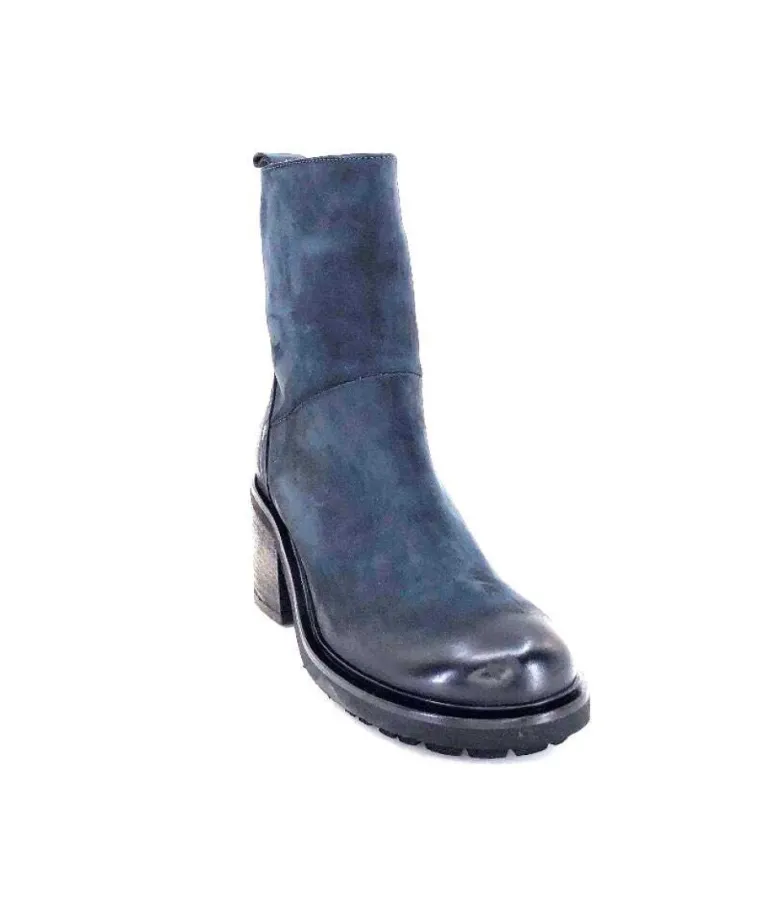Ivoire 7753 Cuir Daim Bleu Marine