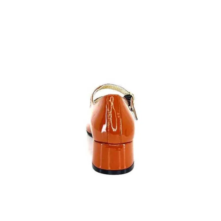 Ivoire 914 Cuir Vernis Marrone Orange