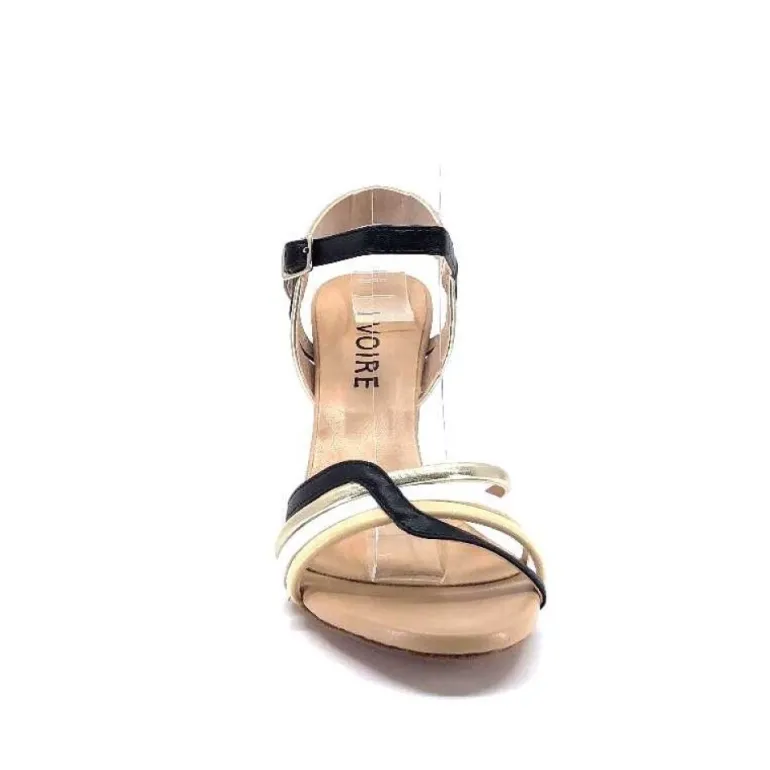 Ivoire 002 F85 Gro Cuir Nude Noir