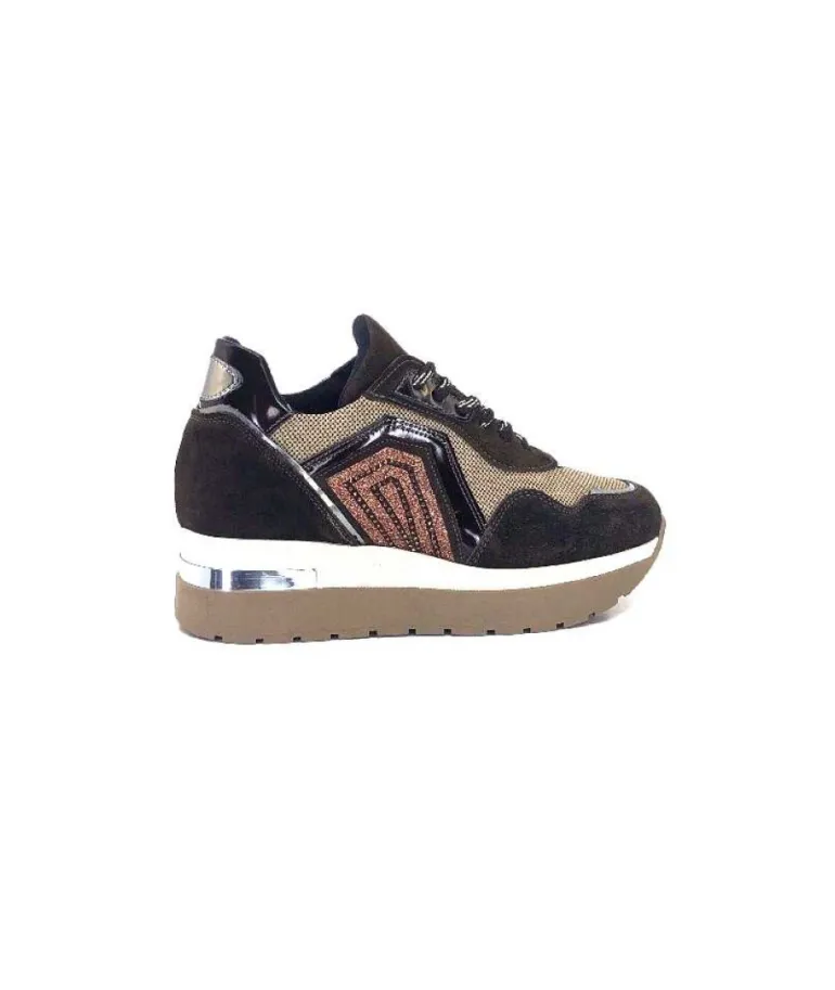 Ivoire 9B4425 Textile Et Daim Marron