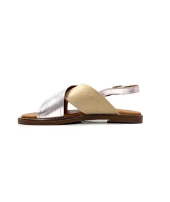 Ivoire 908D Cuir Argent Et Nude