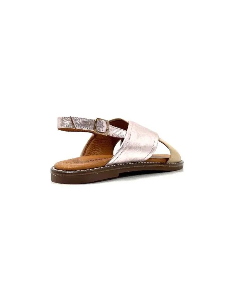 Ivoire 908D Cuir Argent Et Nude