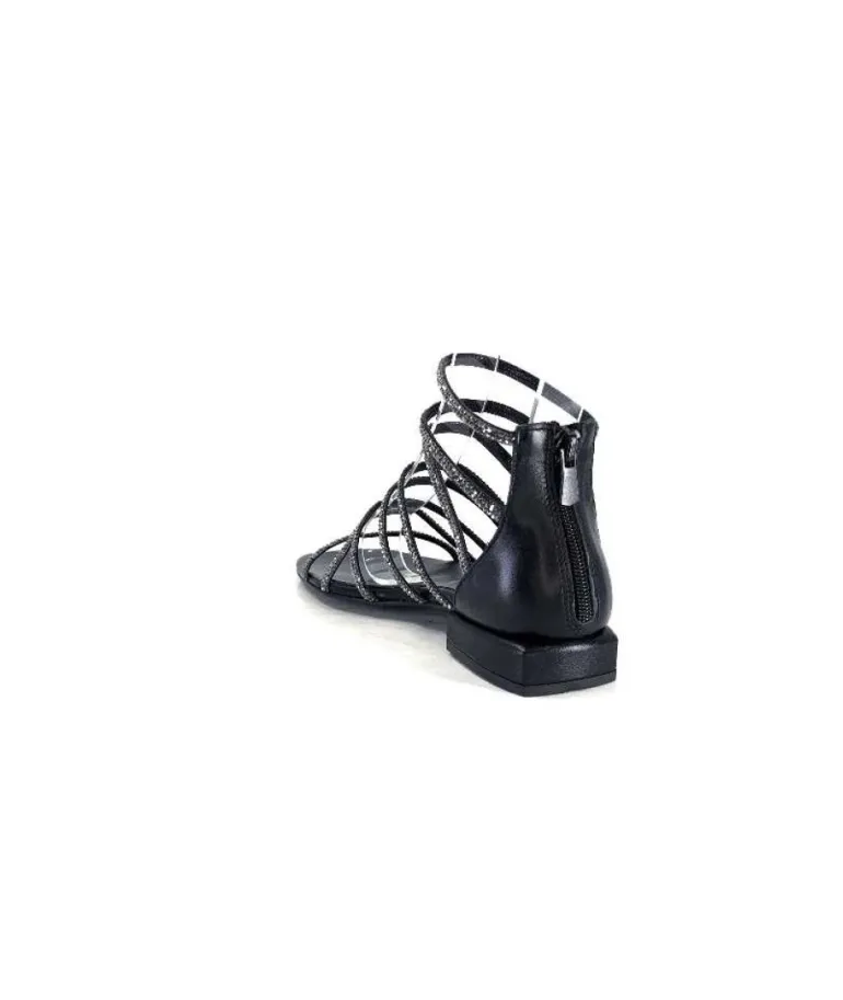 Ivoire E35.008 Cuir Noir Strass