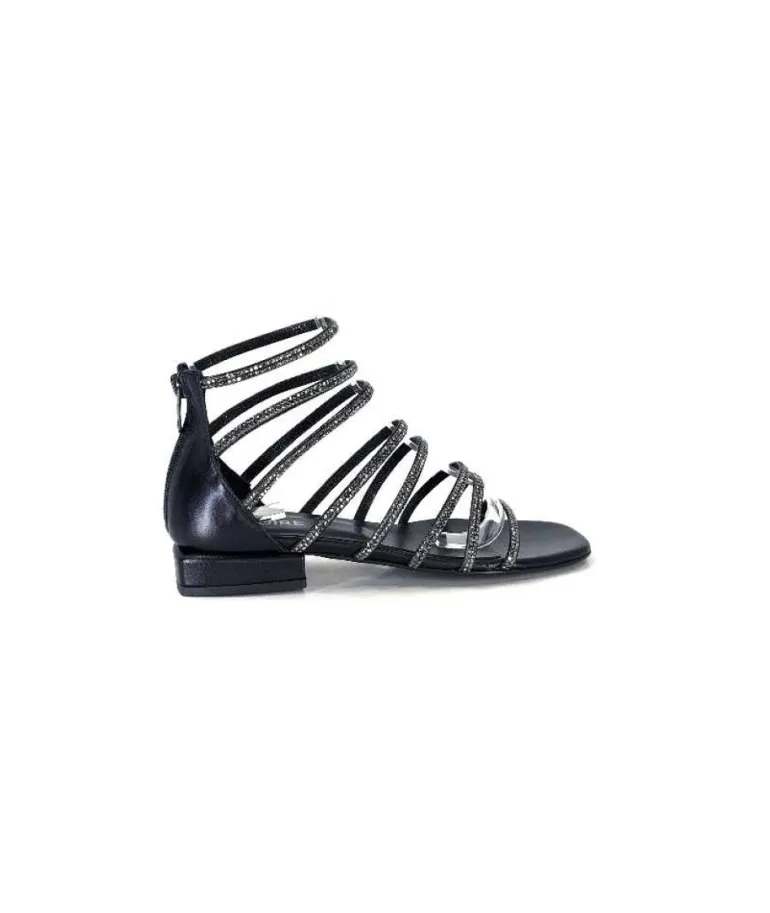 Ivoire E35.008 Cuir Noir Strass