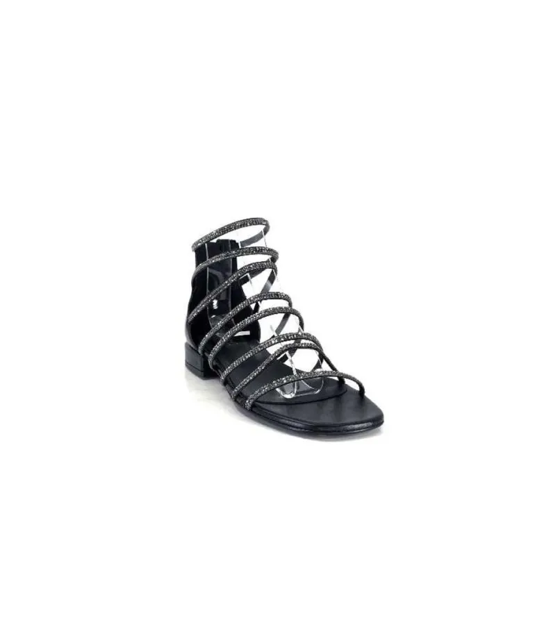 Ivoire E35.008 Cuir Noir Strass
