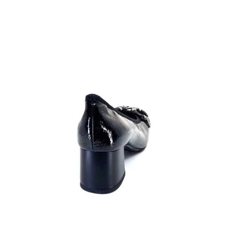 Ivoire 7E4906 Iv Cuir Vernis Noir