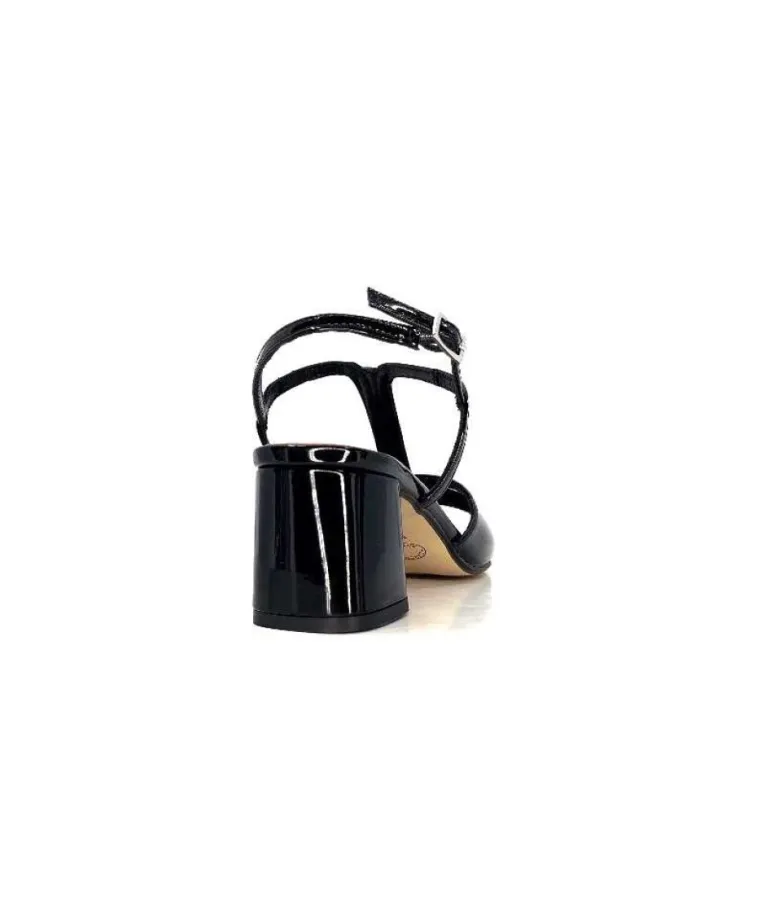 Ivoire F2295 Venezia Cuir Vernis Noir