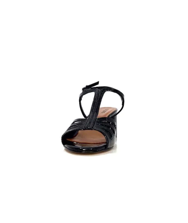 Ivoire F2295 Venezia Cuir Vernis Noir