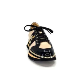 Ivoire H985M Cuir Vernis Noir Beige