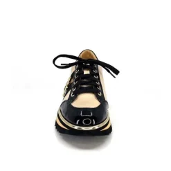 Ivoire H985M Cuir Vernis Noir Beige