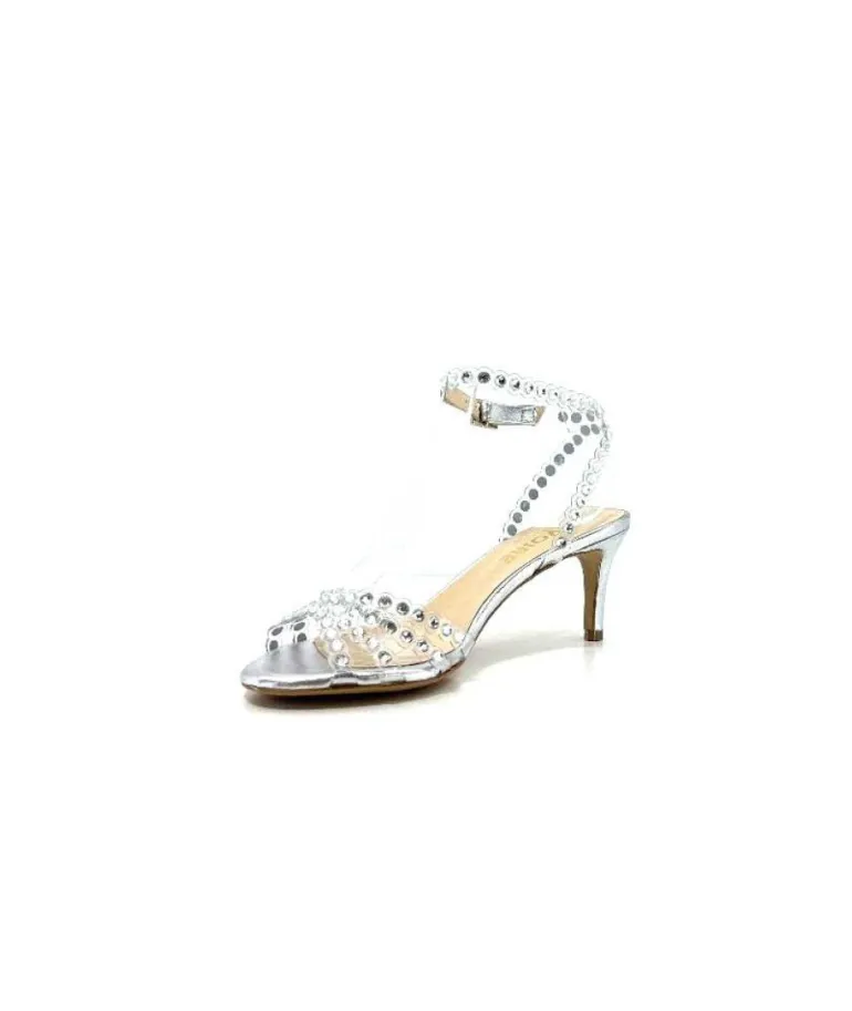 Ivoire Linda Cuir Metal Argent
