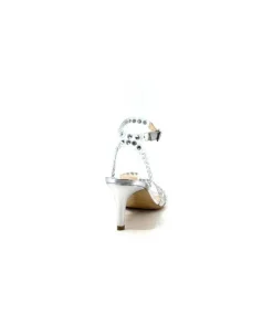 Ivoire Linda Cuir Metal Argent