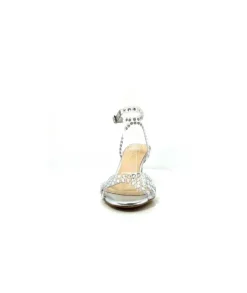 Ivoire Linda Cuir Metal Argent