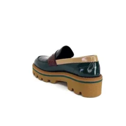 J.Hay 1128 Cuir Glacee Vert Noir Bordeaux