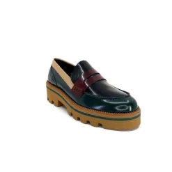 J.Hay 1128 Cuir Glacee Vert Noir Bordeaux