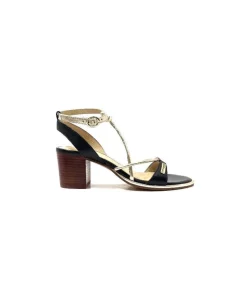 Les Tropeziennes Lilon Cuir Noir & Or