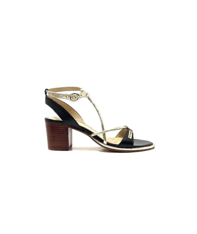 Les Tropeziennes Lilon Cuir Noir & Or