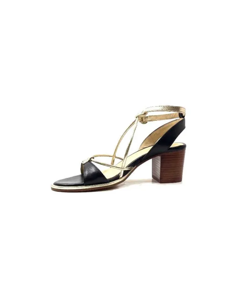 Les Tropeziennes Lilon Cuir Noir & Or