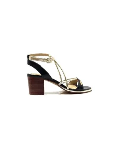 Les Tropeziennes Lilon Cuir Noir & Or