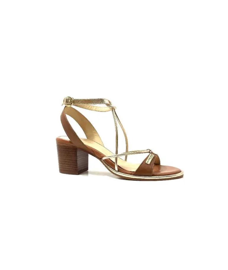 Les Tropeziennes Lilon Cuir Marron & Or