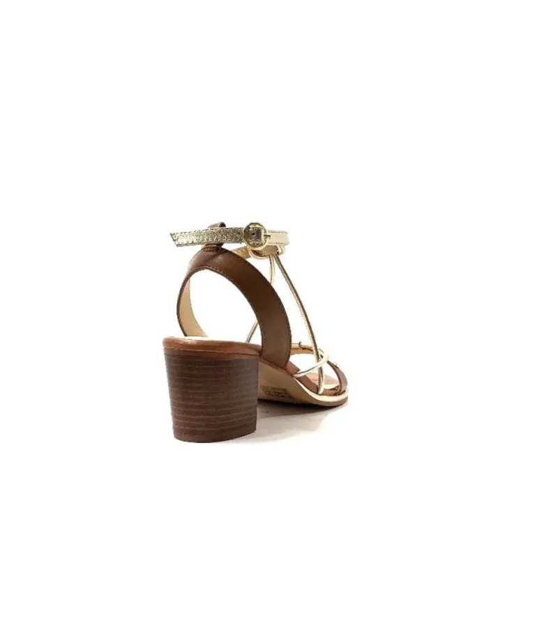 Les Tropeziennes Lilon Cuir Marron & Or