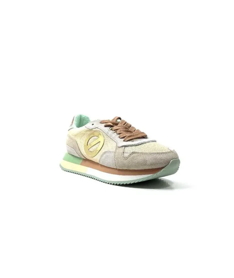 No Name Mia Jogger Daim Textile Beige Pastel Vert