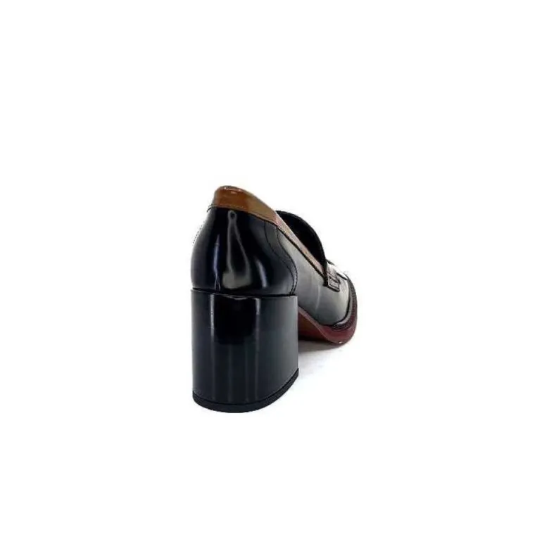 Pertini 32321 D4 Cuir Glace Noir Bordeaux