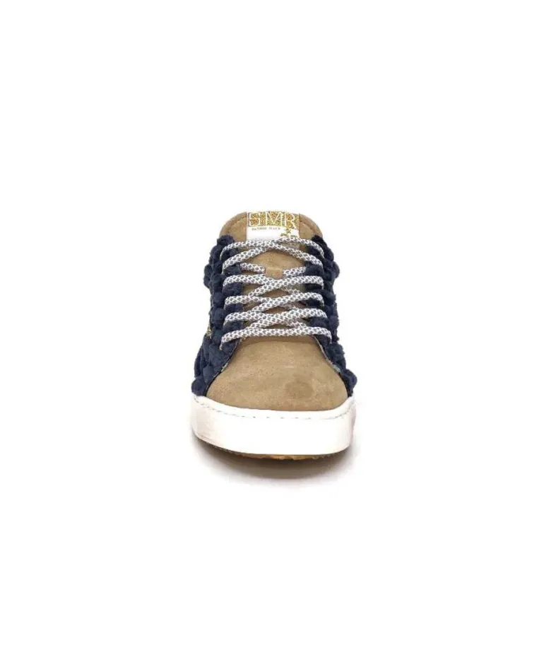 Semerdjian Smr Maya 8676 Velours Bleu Daim Beige
