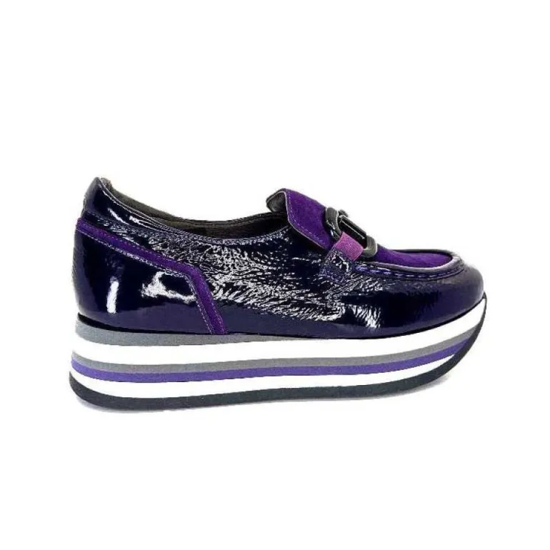 Softwaves 7.78.61 Cuir Vernis Et Daim Violet