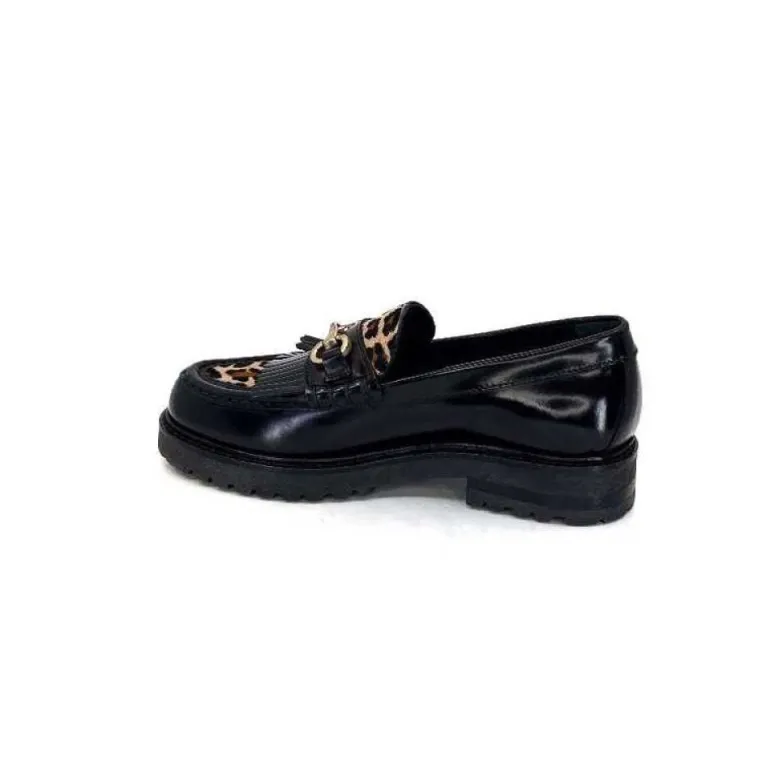 Triver Flight 707.01B Cuir Noir Poulain Leo