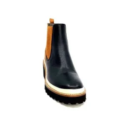 Xsa 9176 Calf Cuir Noir Camel
