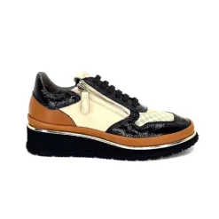 Xsa 9809 Cuir Noir, Marron & Creme